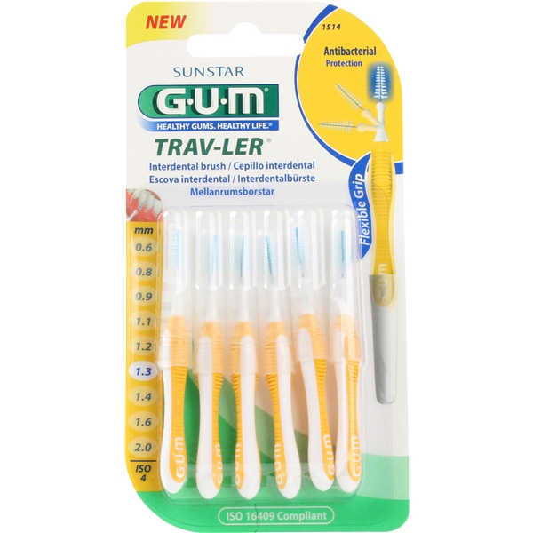 GUM Travler Mellanrumsborste 1,3mm 6st/paket