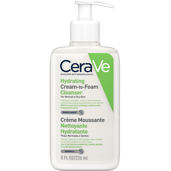 CeraVe Hydrating Cream-To-Foam Cleanser