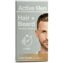 1 set - Light Brown - Active Men Hair + Beard Color