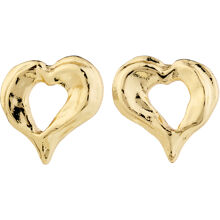 11251-2003 TIDE Heart Earrings Gold Plated 1 set