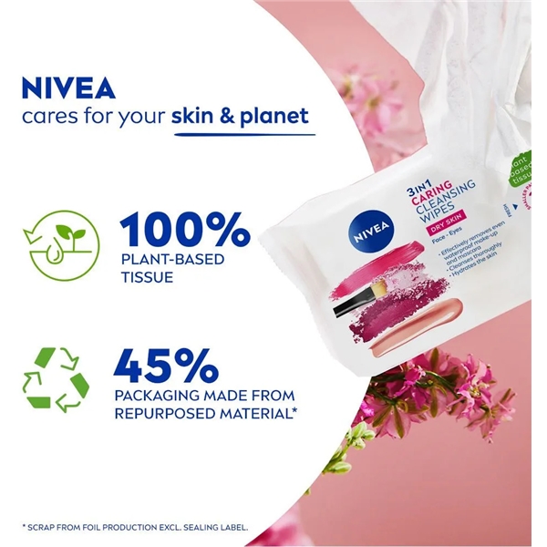 Nivea 3 in 1 Caring Cleansing Wipes (Bild 3 av 6)