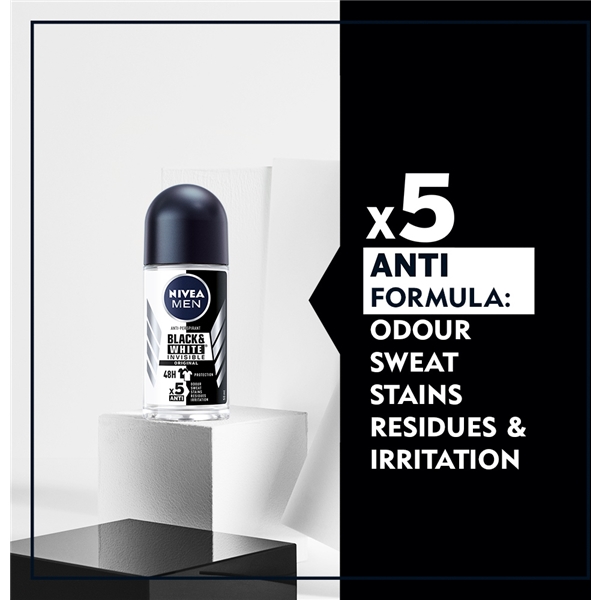 Nivea Men Deo Black & White Invisible Roll On (Bild 2 av 5)