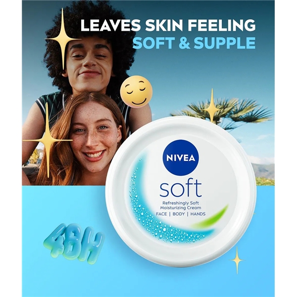 Nivea Soft Moisturizing Cream - Face Body Hand (Bild 3 av 5)