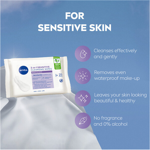 Nivea 3 in 1 Sensitive Cleansing Wipes (Bild 6 av 6)