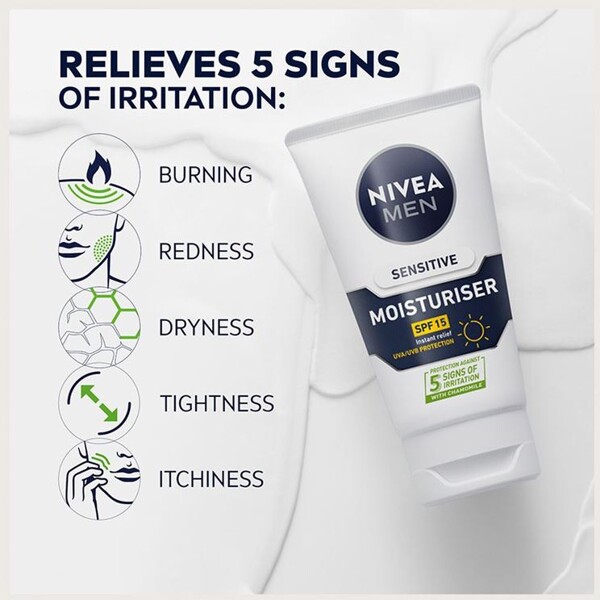 Nivea Men Sensitive Face Moisturiser SPF15 (Bild 4 av 8)