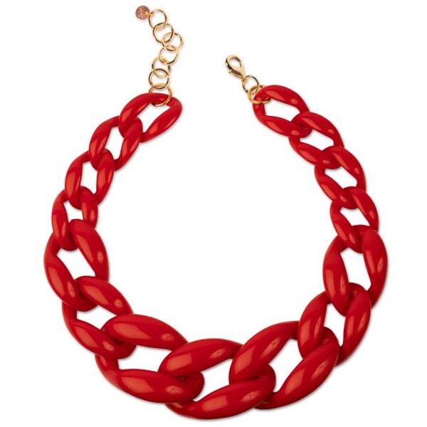 84511-12 Chunky Necklace Red (Bild 1 av 4)