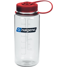 Clear with Red Cap - Nalgene 0,5 l Wide Mouth Sustain