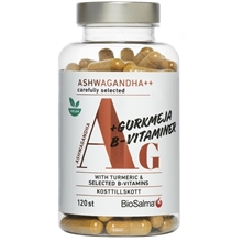 Ashwagandha + Gurkmeja, B-vitaminer