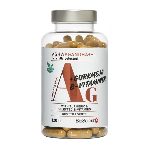 Ashwagandha + Gurkmeja, B-vitaminer