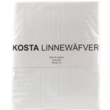 Vit - Kosta Linnewäfveri Satin Dra-på-lakan 90x200