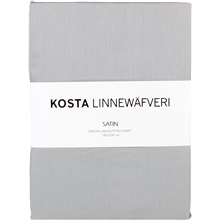 Light Grey - Kosta Linnewäfveri Satin Dra-på-lakan 180x200