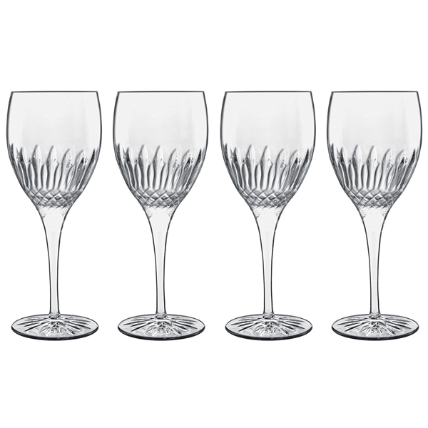 Diamante vitvinsglas 4-pack