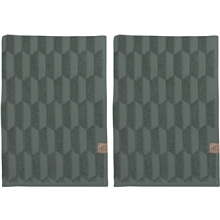 Pine green - Geo Handduk 35x55 2-pack