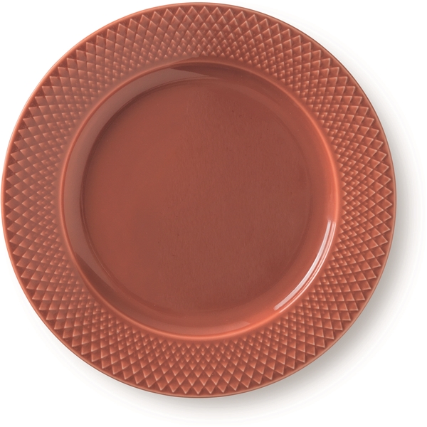 Lyngby Rhombe Color Tallrik Terracotta (Bild 1 av 3)