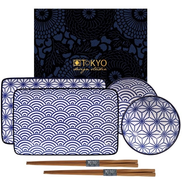 Nippon Blue Sushi Set Wave/Star