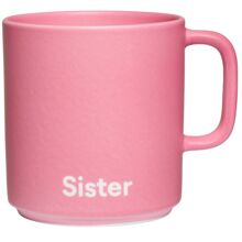 Sister / Pink - Design Letters Favoritkopp med handtag