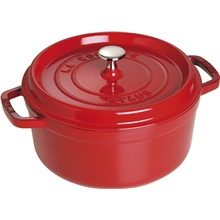 Röd - Staub Rund gryta 3,8 L