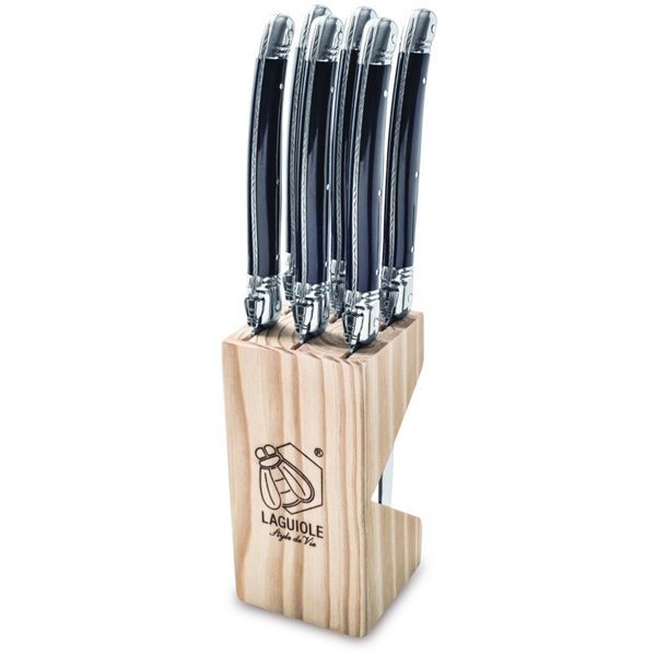 Grillknivar Laguiole Black 6-pack (Bild 1 av 9)