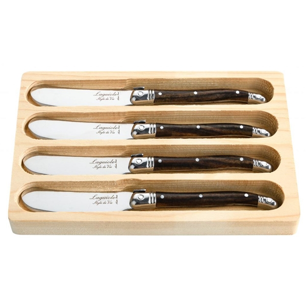 Smörkniv Laguiole Dark Wood 4-pack (Bild 1 av 7)