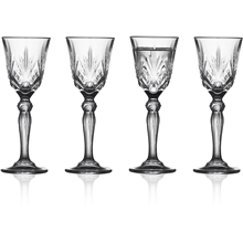 1 set - Melodia Snapsglas Krystal 5 cl 4-pack