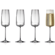 1 set -  - Zero Champagneglas Krystal 30 cl 4-pack