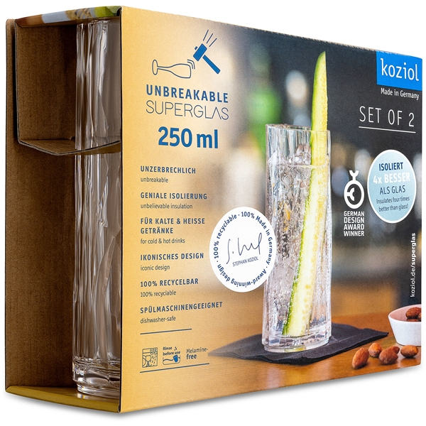 Club No. 3 Longdrinkglas Plast 250 ml 2-pack (Bild 2 av 4)