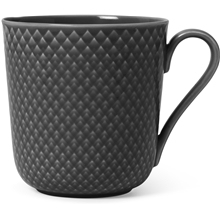 Lyngby Rhombe Earth Mugg med handtag 39 cl Slate