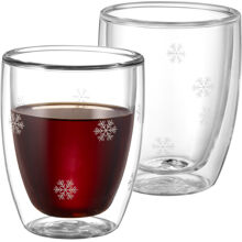 Snöstjärna Dubbelväggad Glas 2-pack