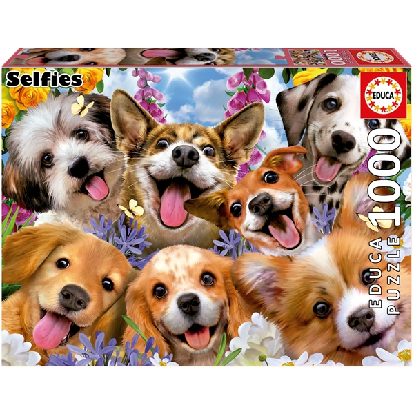 Educa Pussel 1000 Bitar Puppies Selfie (Bild 1 av 3)