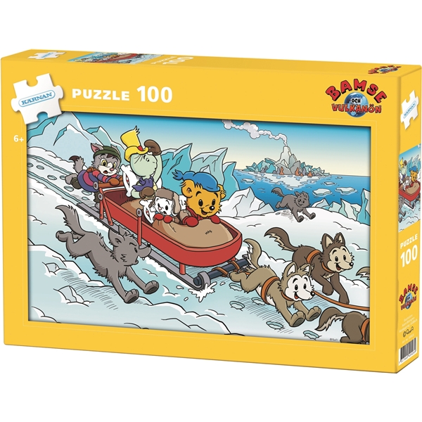 Pussel Bamse och Vulkanön 100 Bitar