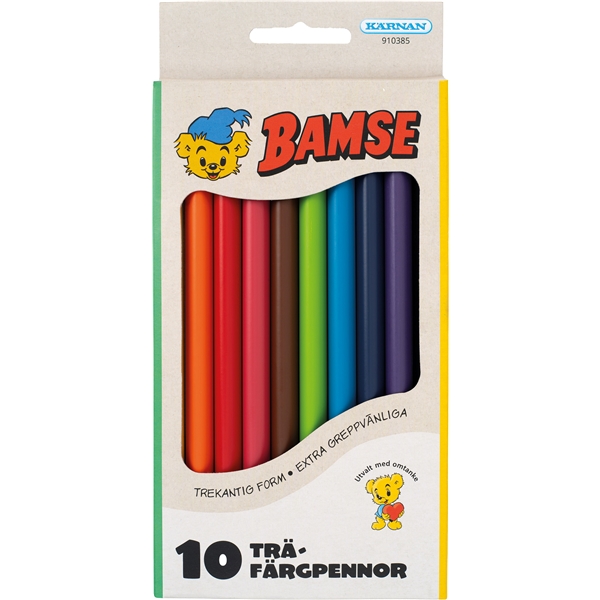 Bamse Träfärgpennor