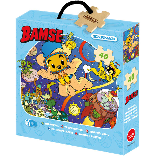 Träpussel Bamse Rymd 40 Bitar (Bild 1 av 2)