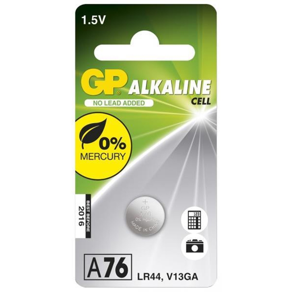 GP Cell Battery, Size LR44, 1.5V, 1-pack (Bild 1 av 2)