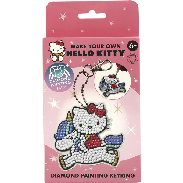 Hello Kitty Diamantmålning m. Nyckelring (Bild 1 av 3)