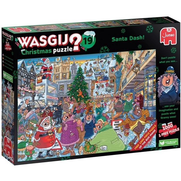 Wasgij Christmas 19 Santa Dash! (2x1000) (Bild 1 av 2)