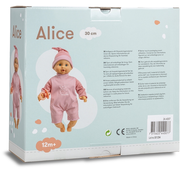 Babydocka Alice 30 cm (Bild 3 av 3)