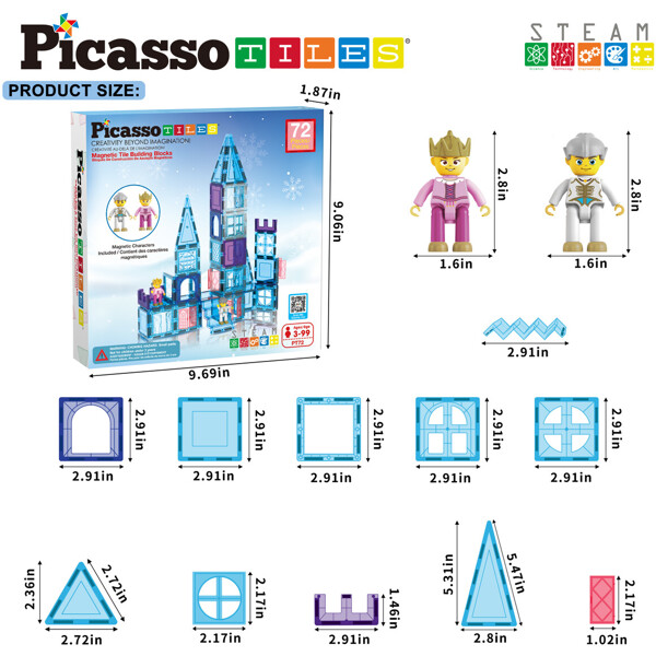 Picasso Tiles 72 Delar Ice Winter Theme (Bild 2 av 2)