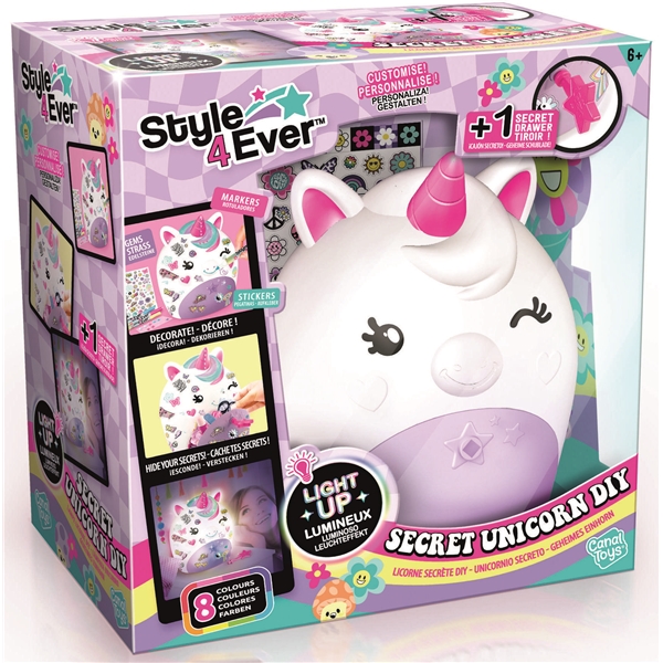 Style 4 Ever Secret Deco DIY Unicorn Lamp (Bild 1 av 2)