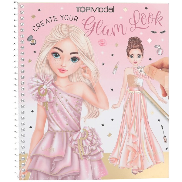 TOPModel Dress Me Up Stickers & Målarbok GLAM LOOK (Bild 1 av 3)