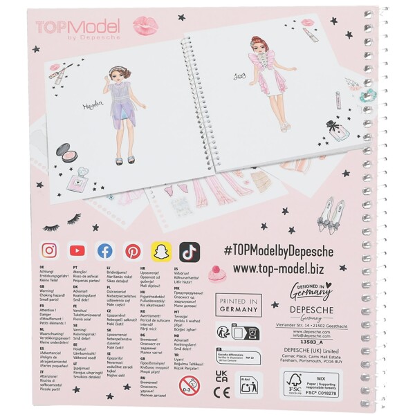 TOPModel Dress Me Up Stickers & Målarbok GLAM LOOK (Bild 3 av 3)