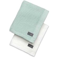 Vinter & Bloom Filt Soft Grid Eko 2-p Bright White/Sage Green